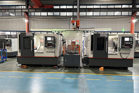 TCK50A & TCK50Y Duplex CNC Lathe with Truss Automatic Production Line